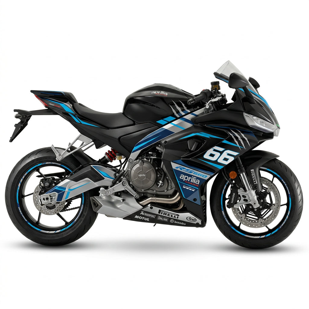 Aprilia RS 660 Racing Graphics Kit Blue Silver