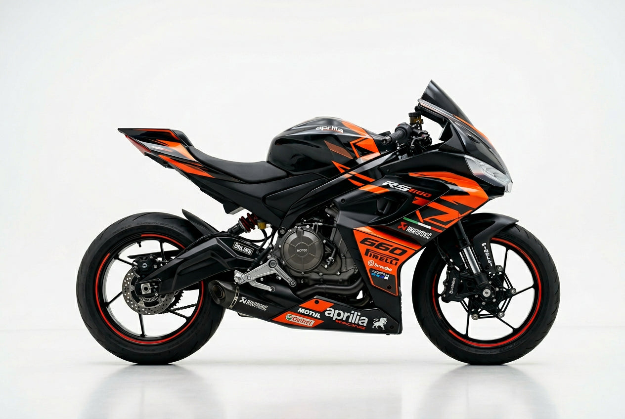 Aprilia RS 660 Graphics Kit Orange Black