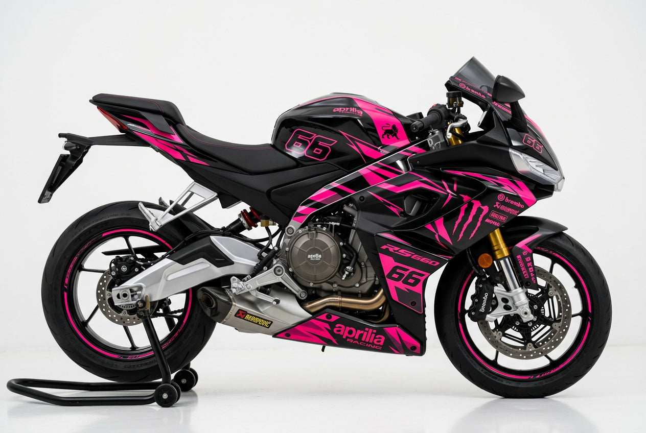 Aprilia RS 660 Graphics Kit Pink Black