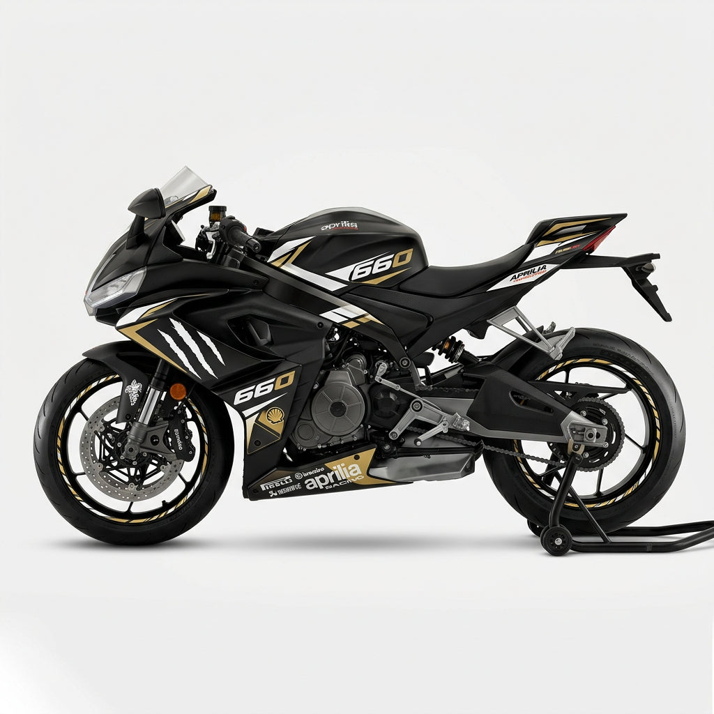 Aprilia RS 660 Racing Graphics Kit White Gold