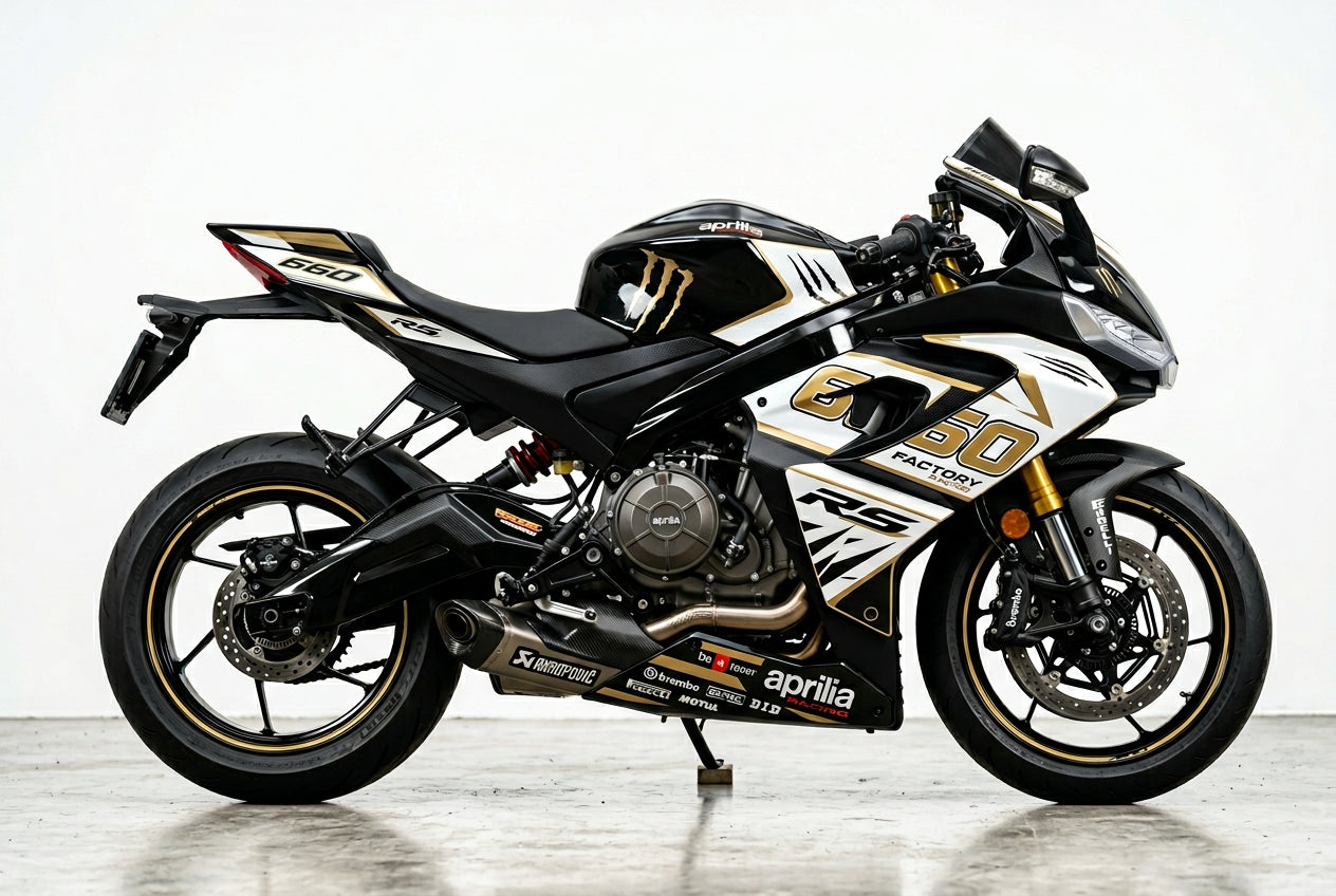 Aprilia RS 660 Graphics Kit White Gold