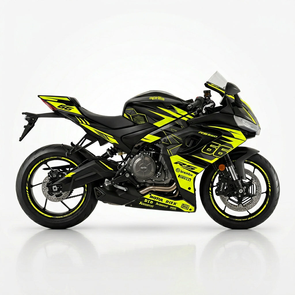 Aprilia RS 660 Yellow Black Graphics Kit