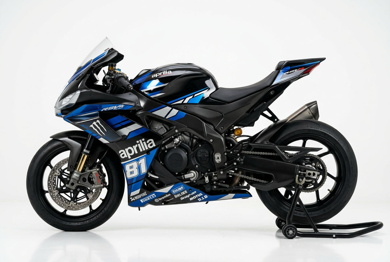 Aprilia RSV4 Graphics Kit Blue Silver
