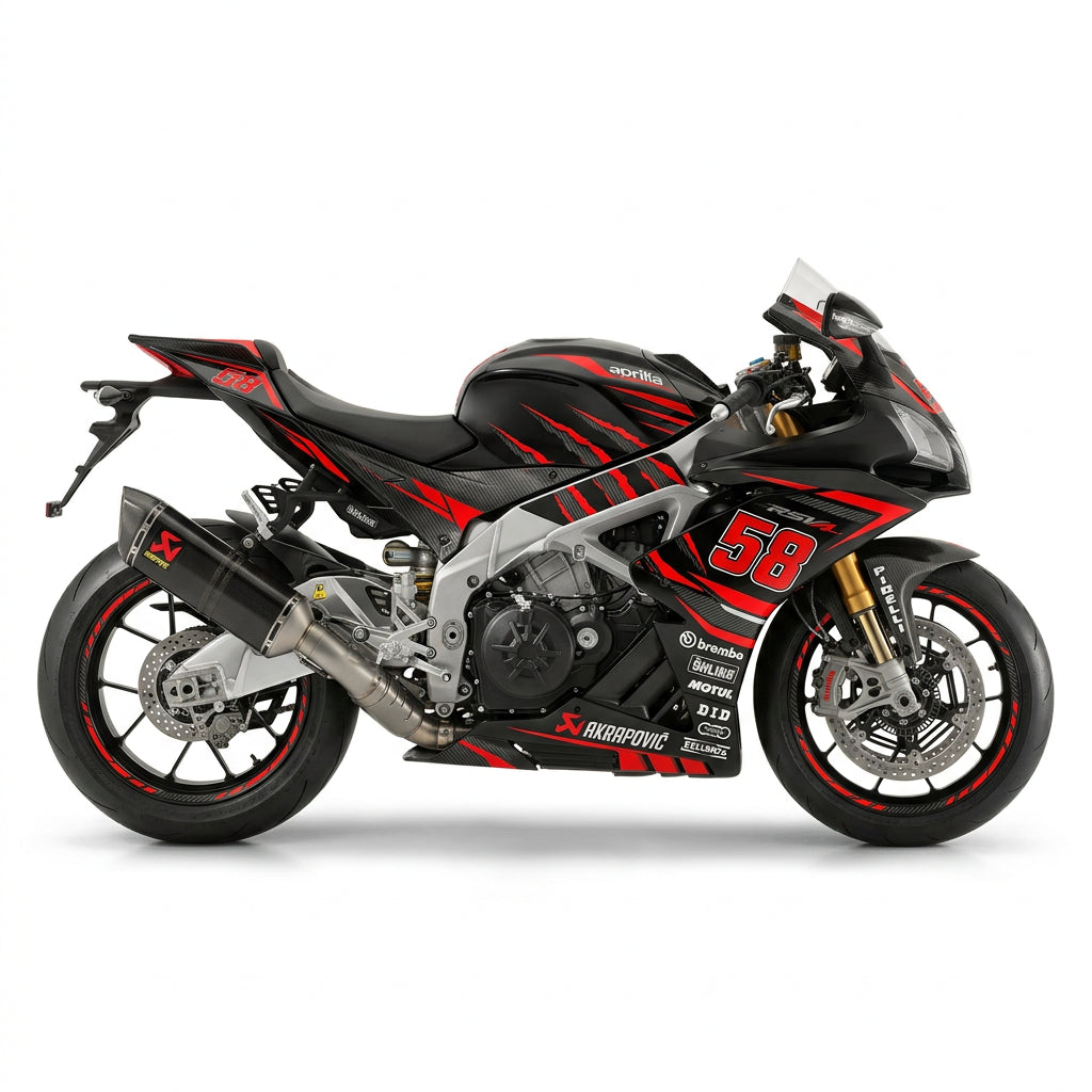 Aprilia RSV4 Carbon Red Graphics Kit