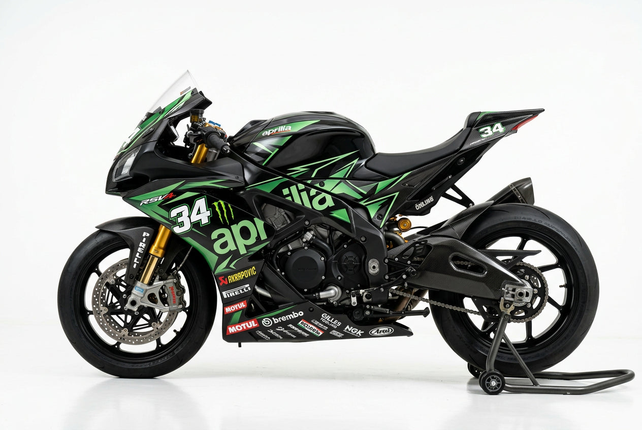 Aprilia RSV4 Graphics Kit Green Black