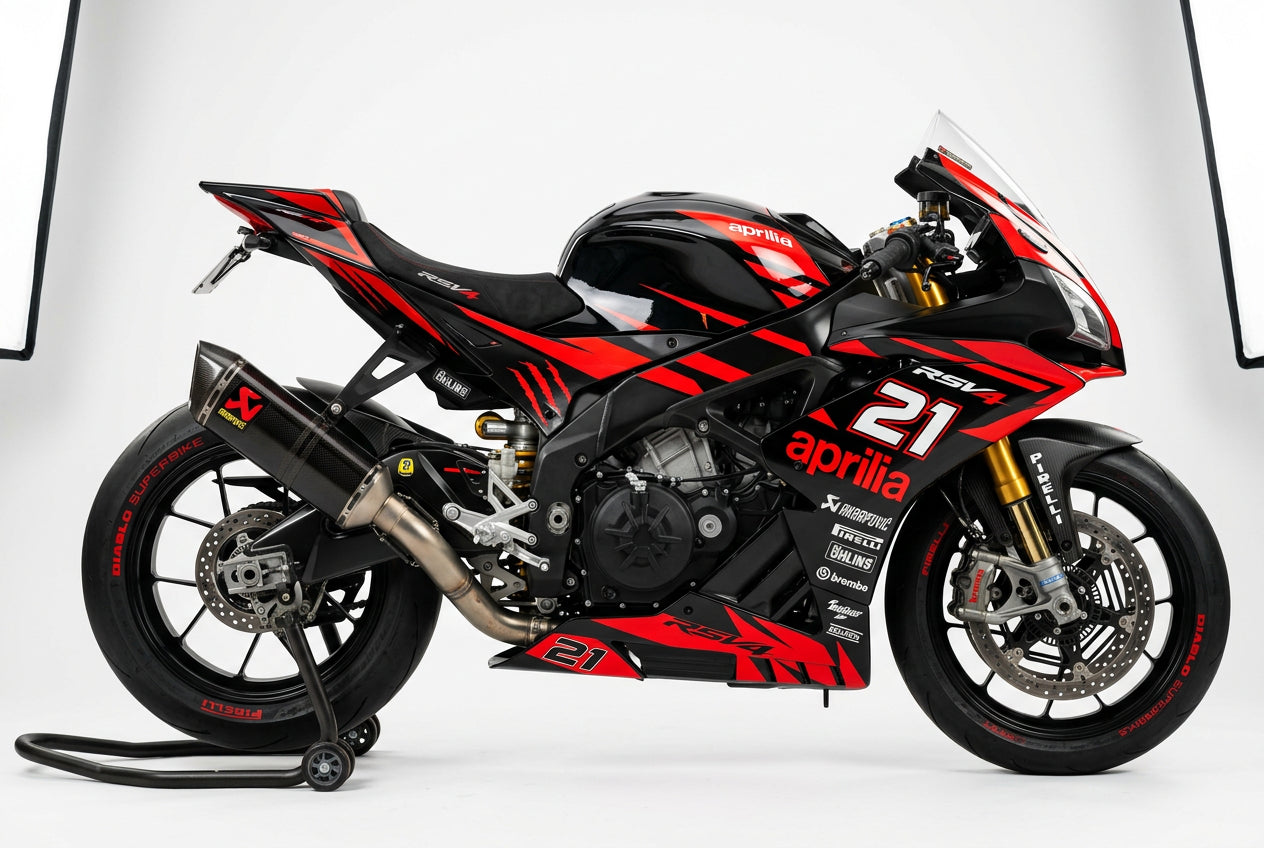 Aprilia RSV4 Graphics Kit Red Black