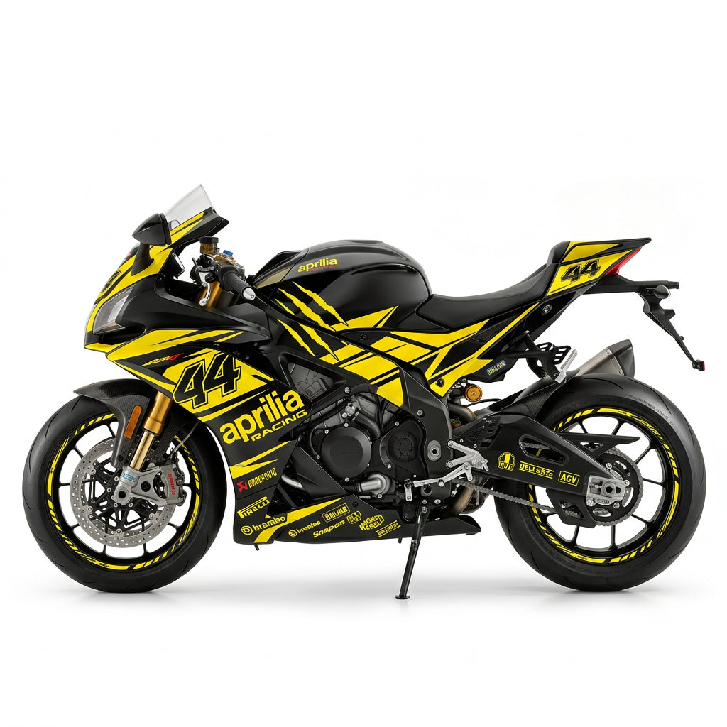 Aprilia RSV4 Yellow Black Graphics Kit