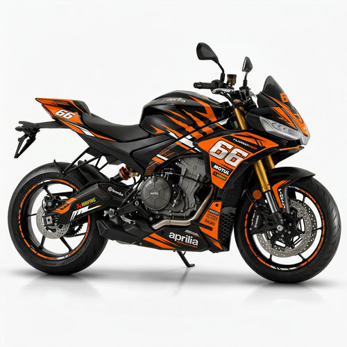 Aprilia Tuono 660 Racing Graphics Kit Orange Black