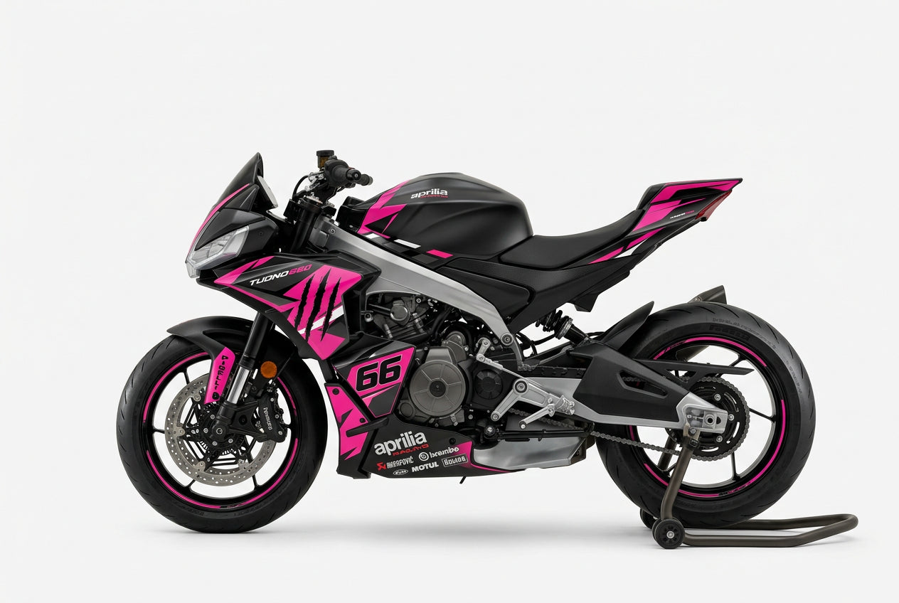 Aprilia Tuono 660 Graphics Kit Pink Black