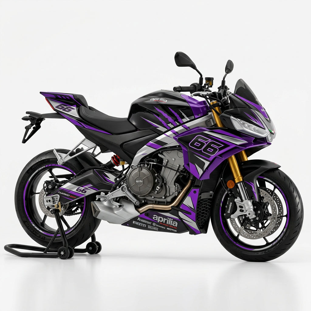 Aprilia Tuono 660 Purple Silver Graphics Kit