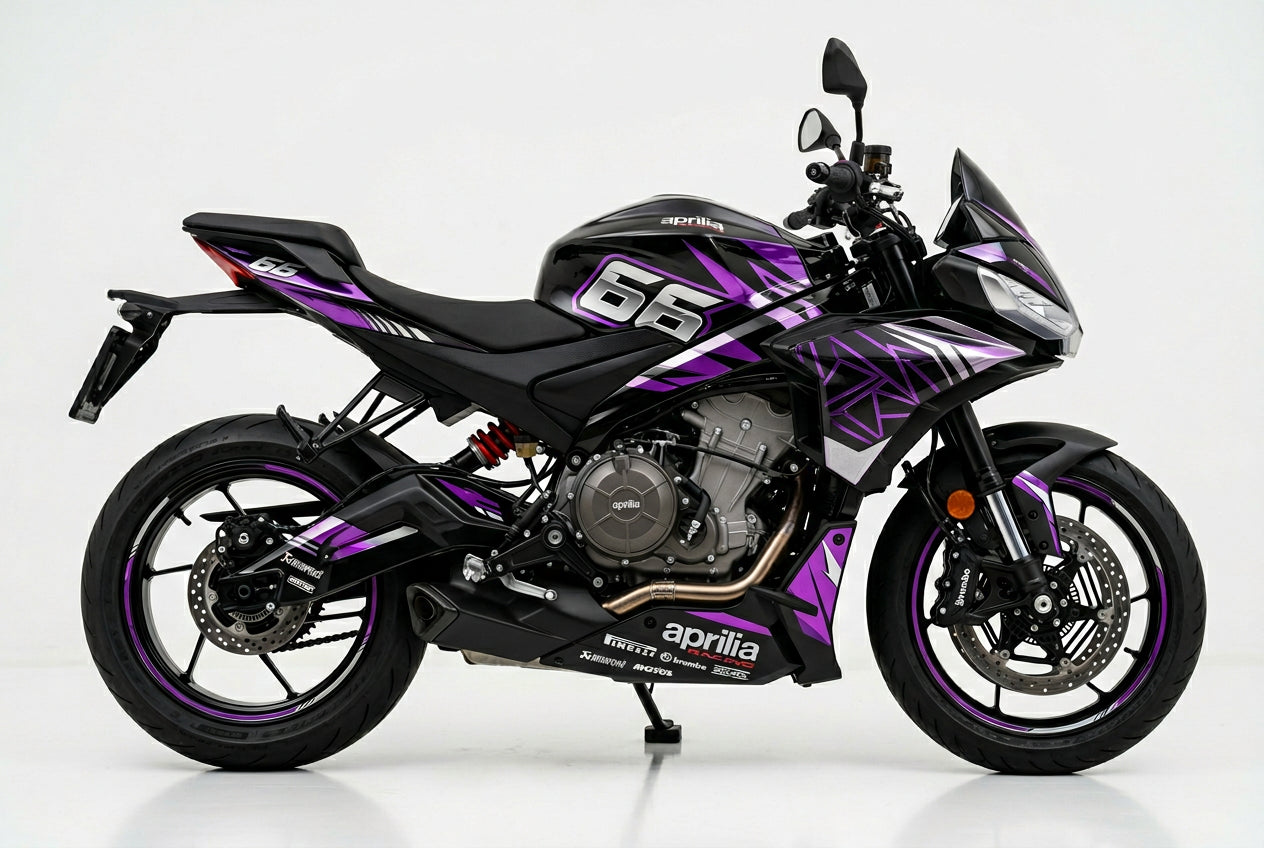 Aprilia Tuono 660 Graphics Kit Purple Silver