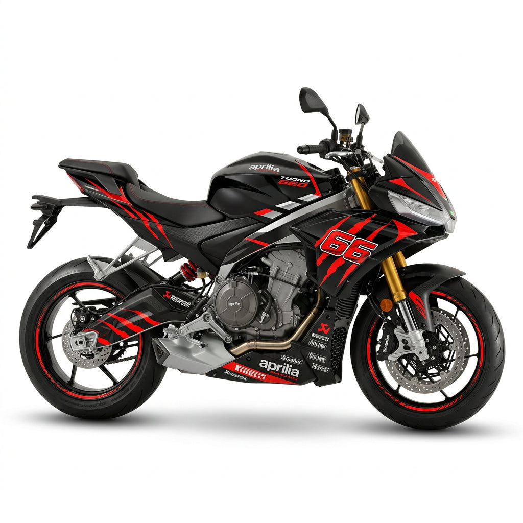Aprilia Tuono 660 Racing Graphics Kit Red Black