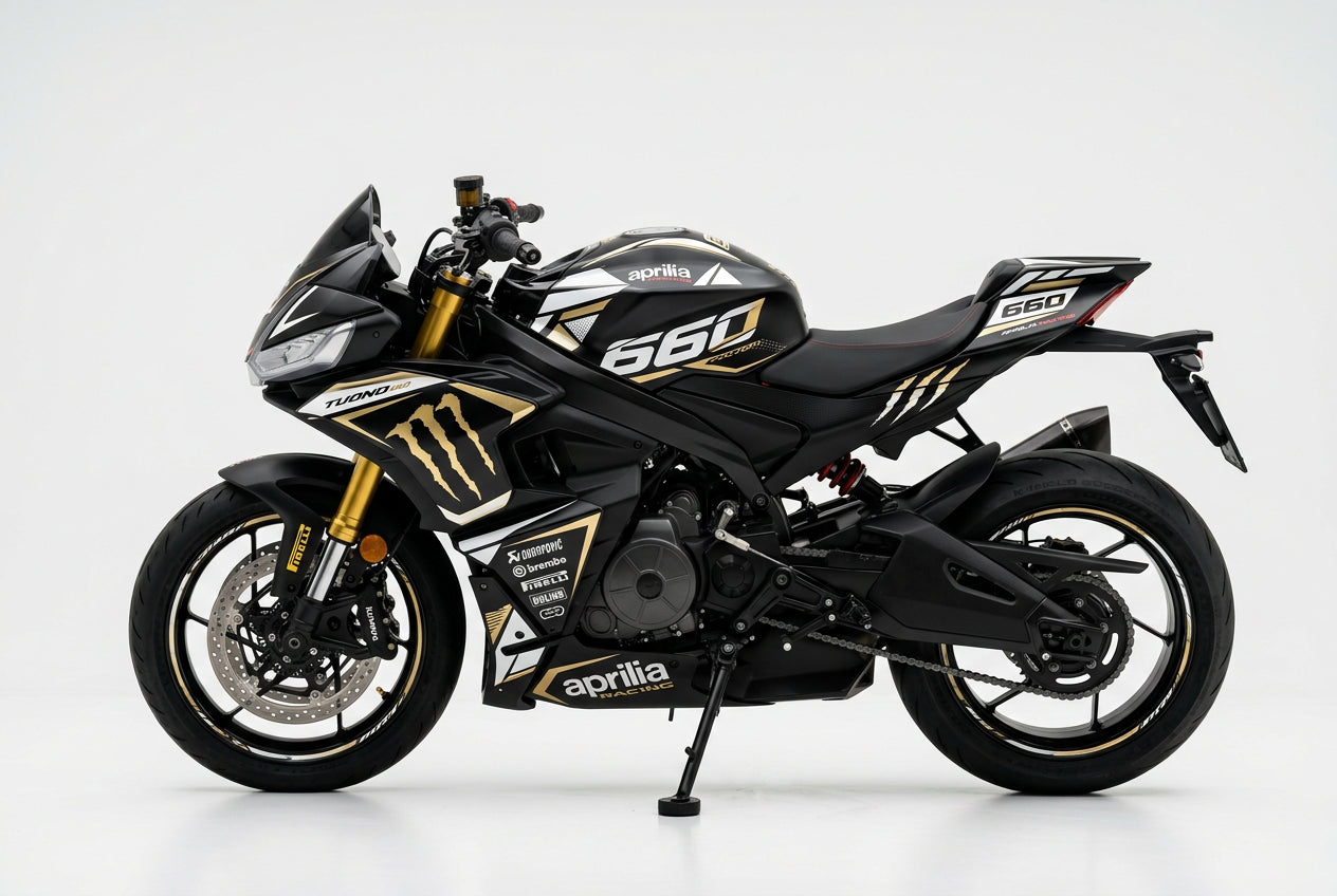 Aprilia Tuono 660 Graphics Kit White Gold