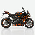 Aprilia Tuono V4 Racing Graphics Kit Orange Black