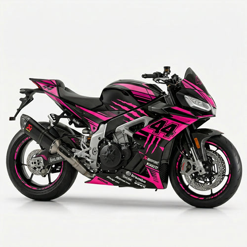 Aprilia Tuono V4 Pink Black Graphics Kit