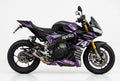 Aprilia Tuono V4 Graphics Kit Purple Silver