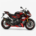 Aprilia Tuono V4 Racing Graphics Kit Red Black