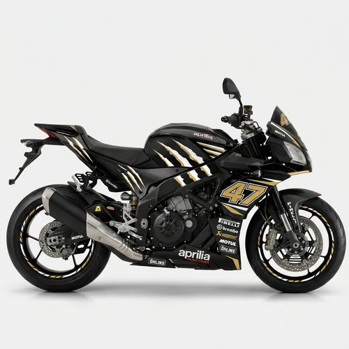 Aprilia Tuono V4 Racing Graphics Kit White Gold
