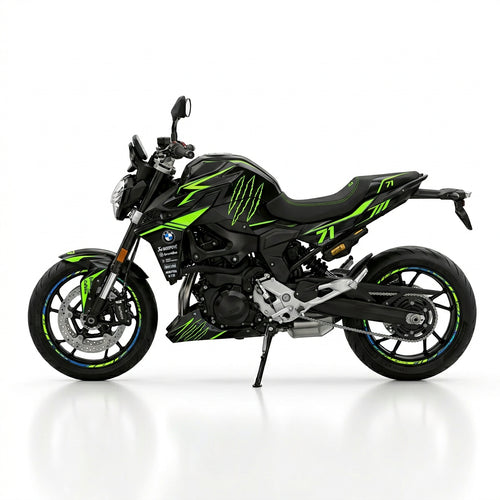 BMW F900R Neon Green Black Graphics Kit