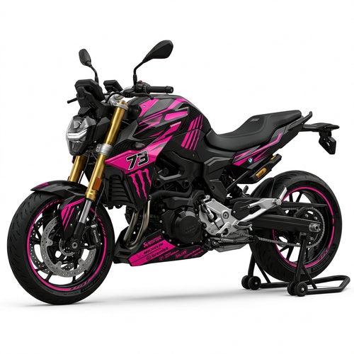BMW F900R Pink Black Graphics Kit