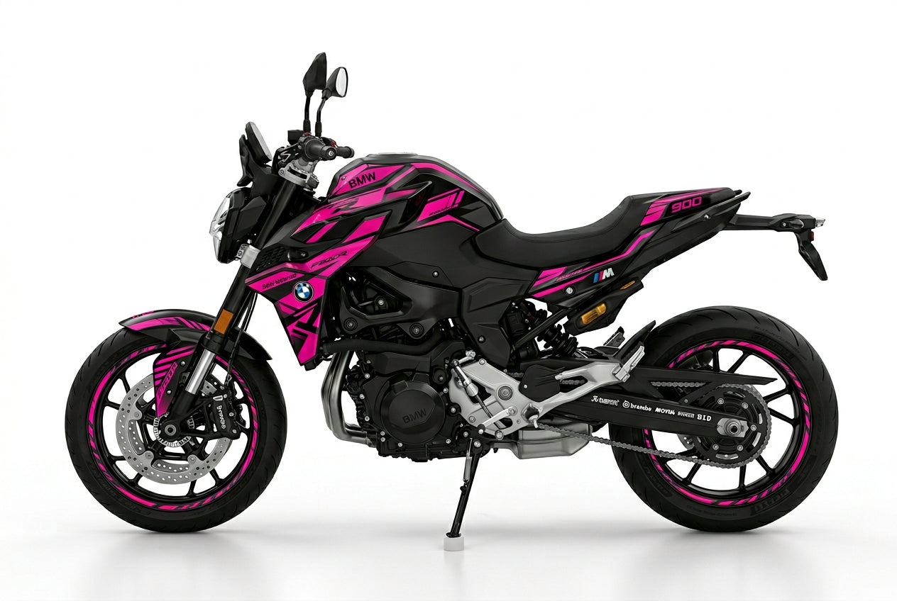 BMW F900R Pink Black Racing Decal Kit