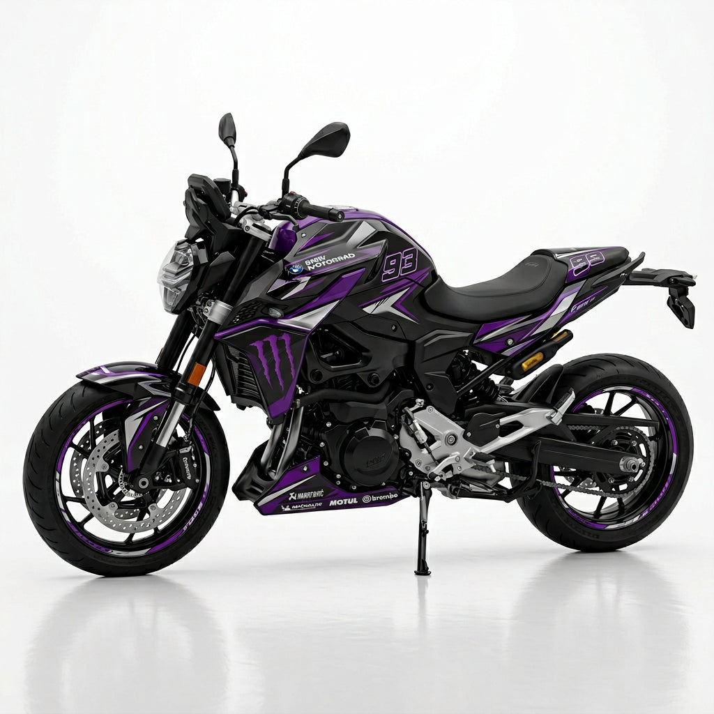 BMW F900R Purple Silver Graphics Kit