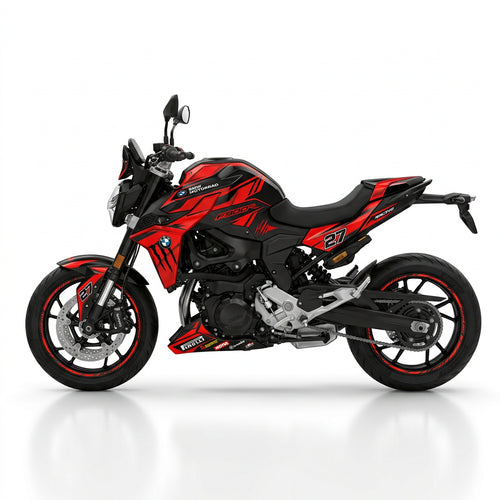 BMW F900R Red Black Graphics Kit