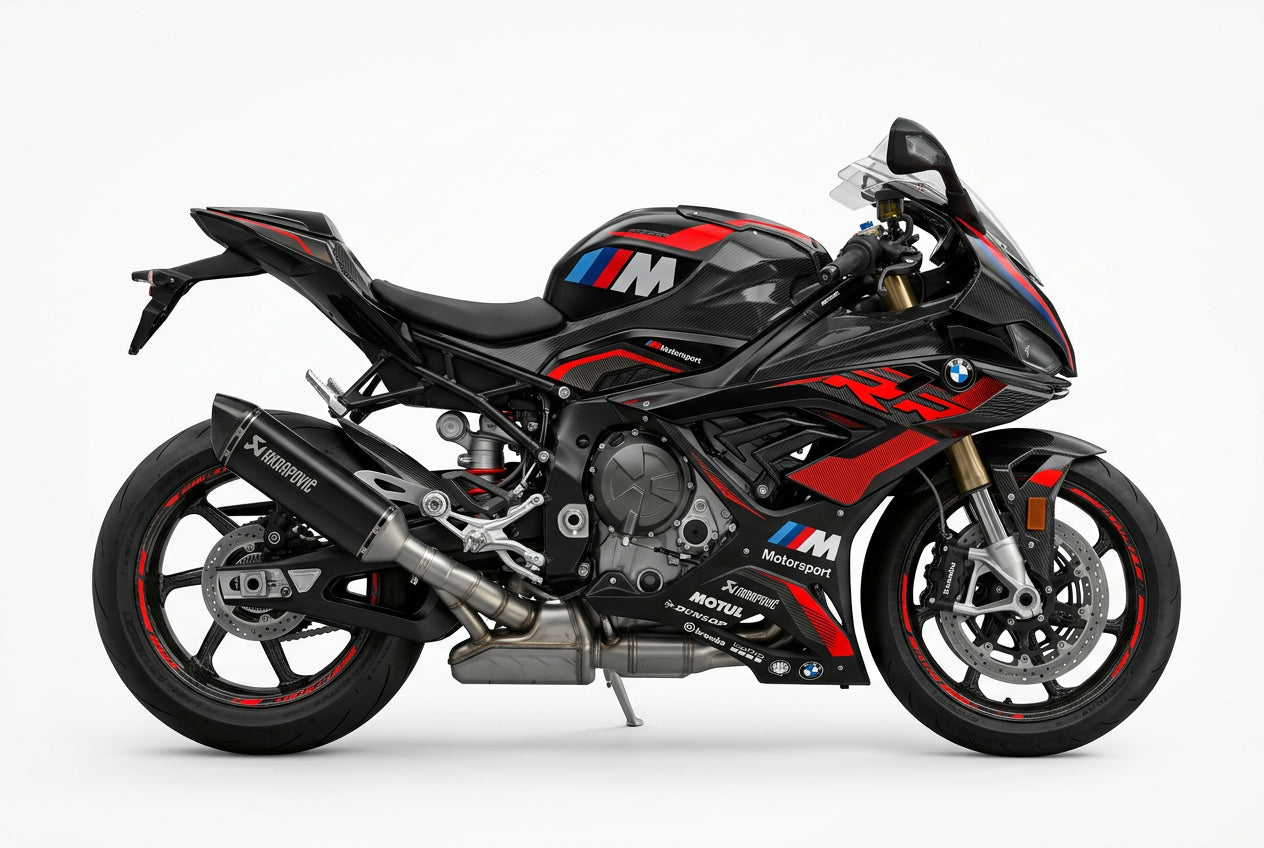 BMW M1000RR Carbon Red Racing Decal Kit