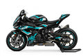 BMW M1000RR Cyan White Racing Decal Kit