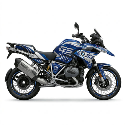 BMW R1250GS Blue Silver Graphics Kit