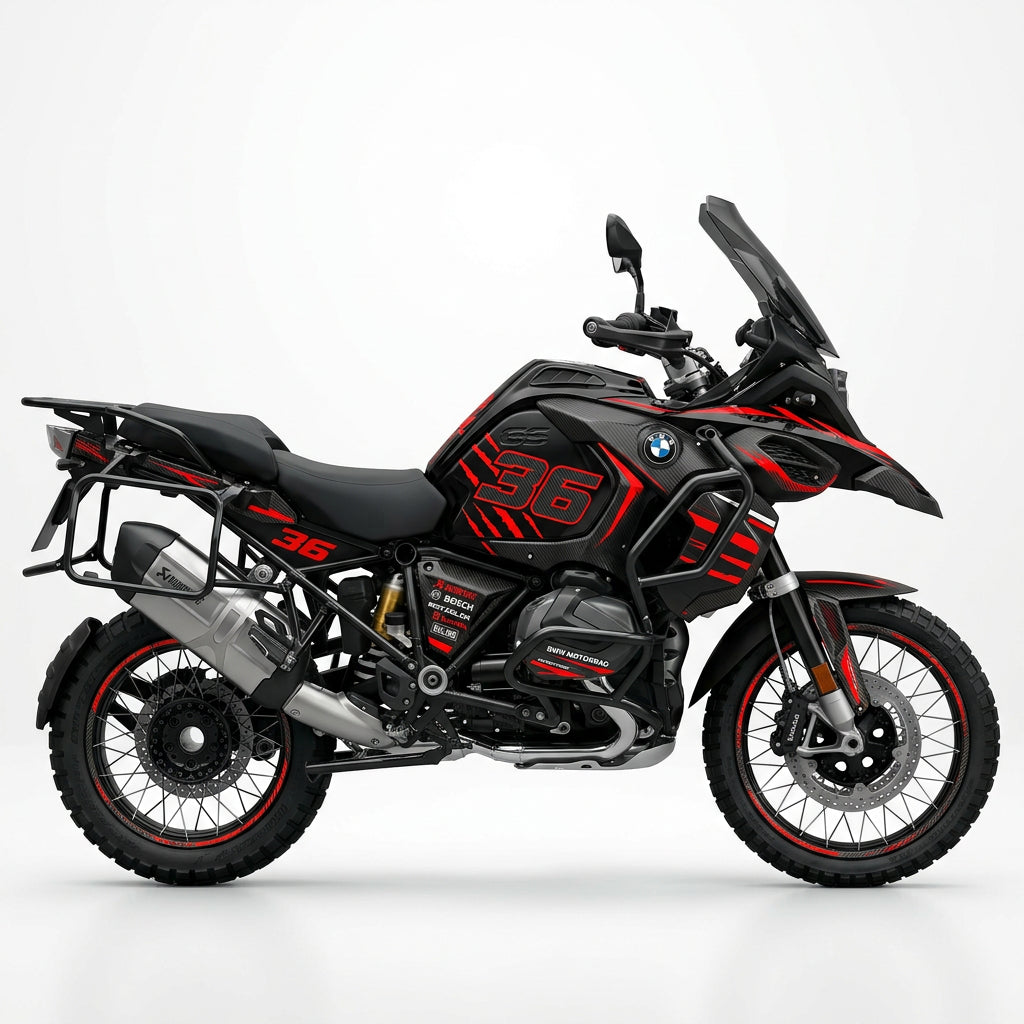 BMW R1250GS Carbon Red Graphics Kit