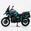BMW R1250GS Cyan White Graphics Kit