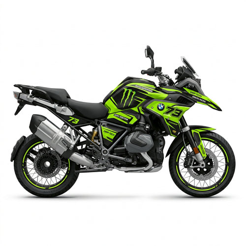 BMW R1250GS Neon Green Black Graphics Kit