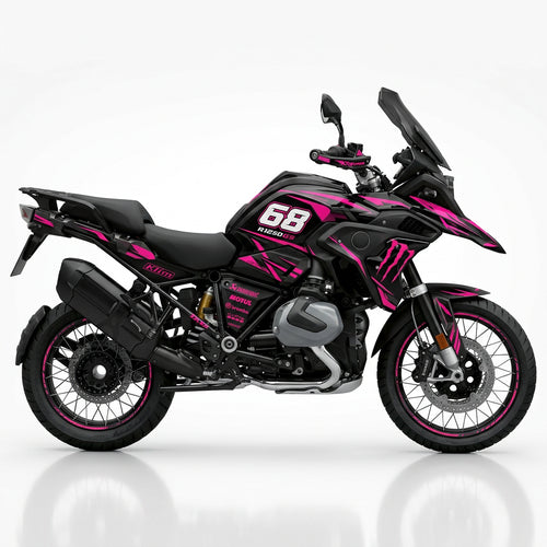 BMW R1250GS Pink Black Graphics Kit