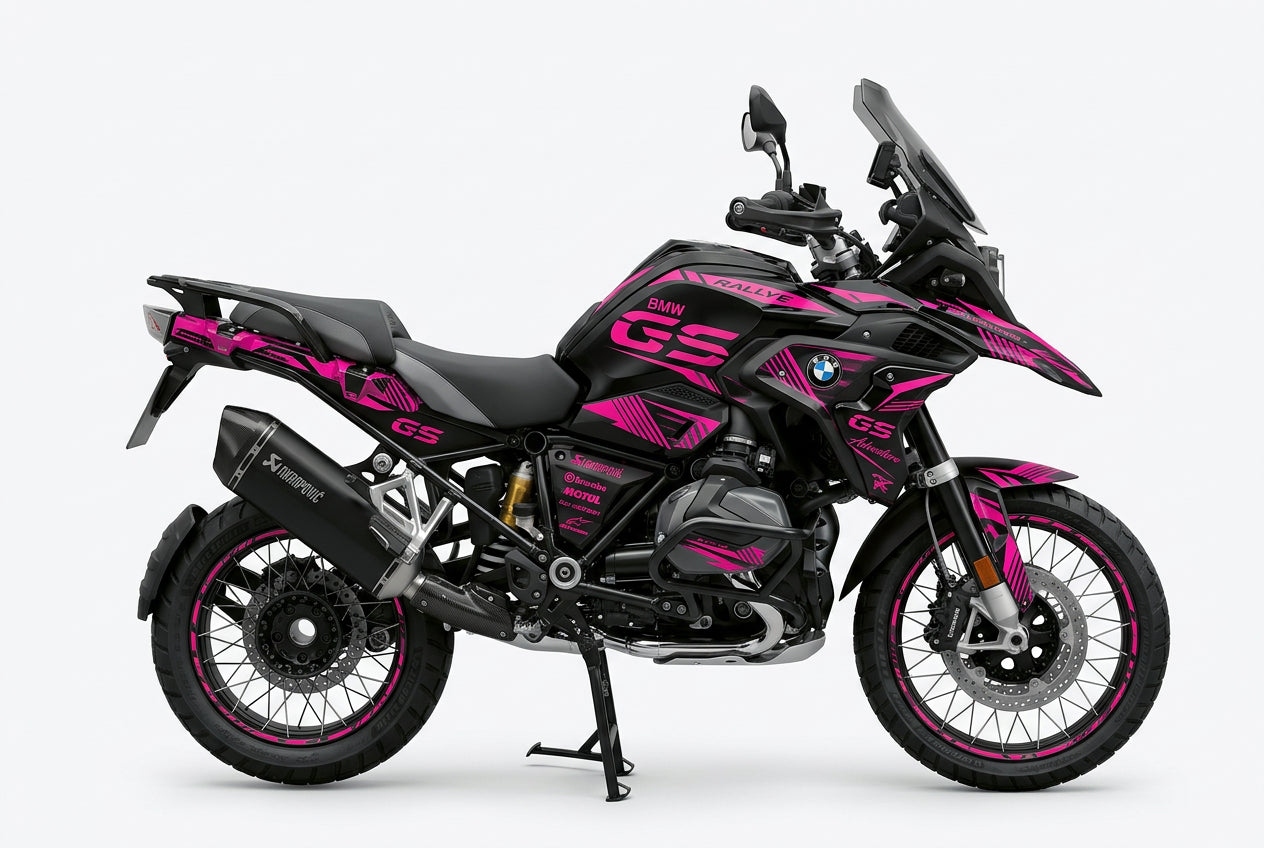 BMW R1250GS Pink Black Racing Decal Kit