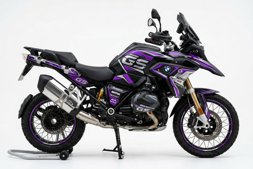 BMW R1250GS Purple Silver Racing Decal Kit