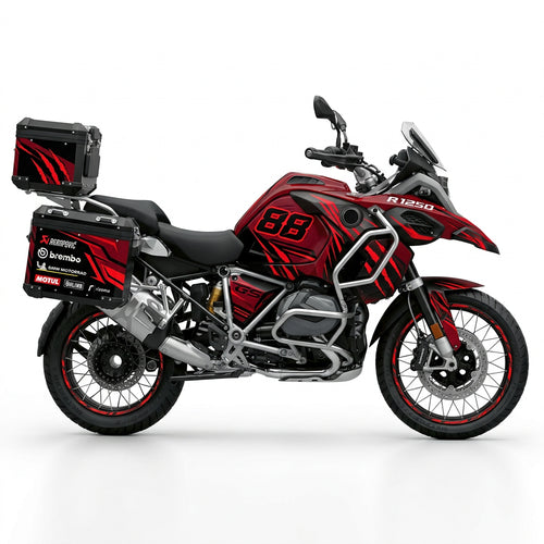 BMW R1250GS Red Black Graphics Kit