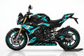 BMW S1000R Cyan White Racing Decal Kit