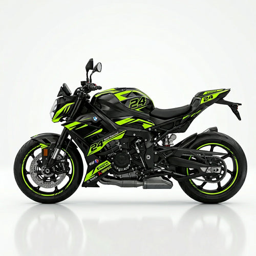 BMW S1000R Neon Green Black Graphics Kit