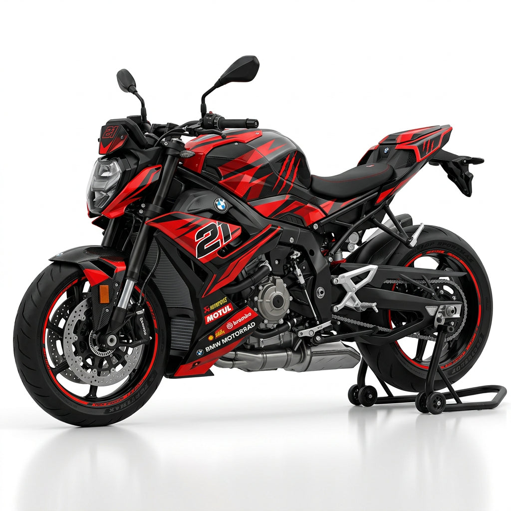 BMW S1000R Red Black Graphics Kit