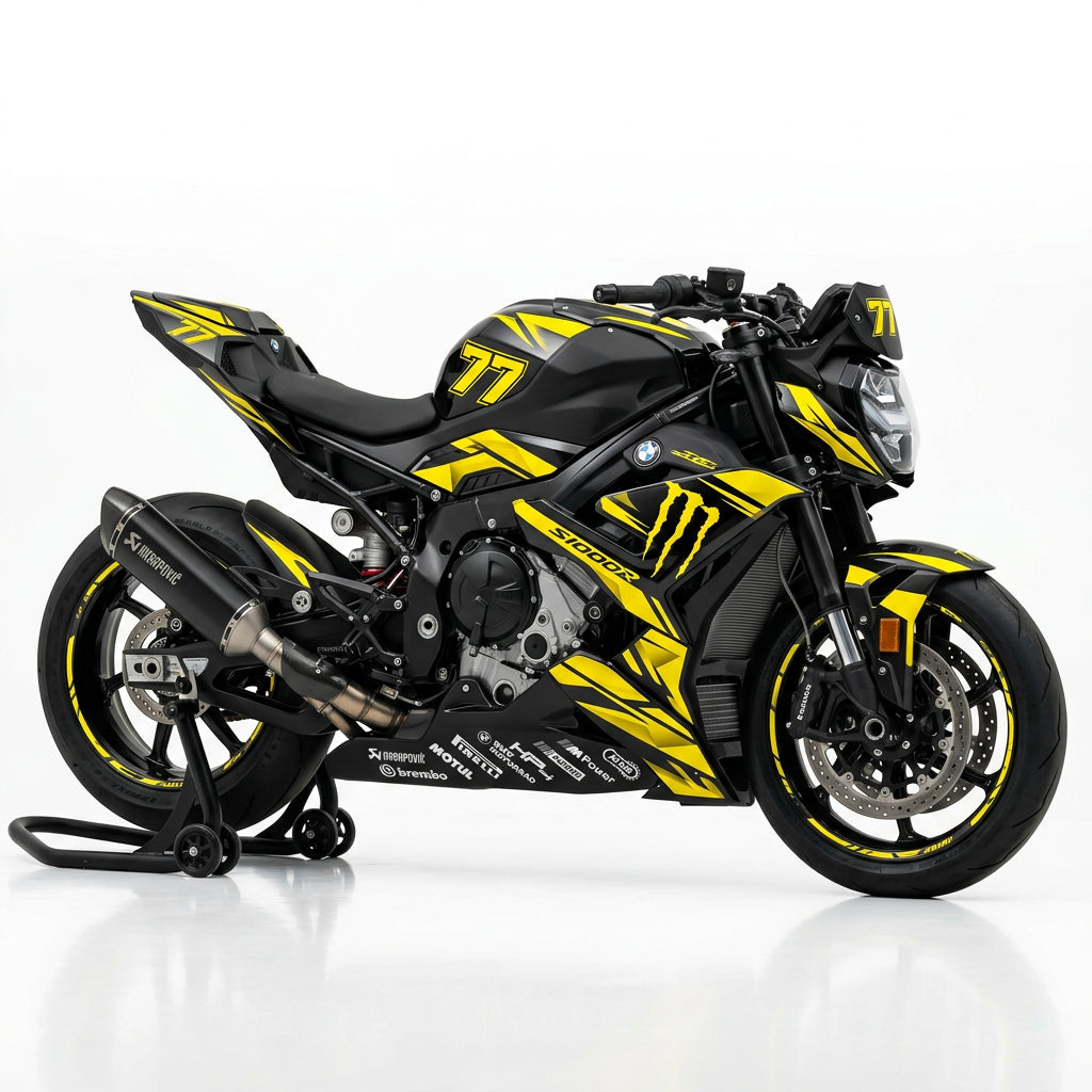 BMW S1000R Yellow Black Graphics Kit