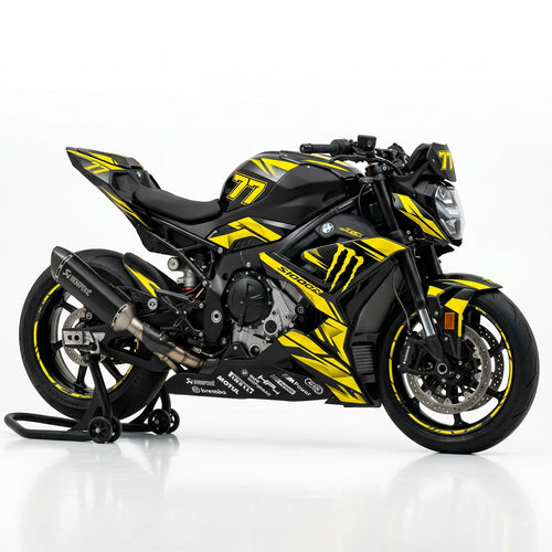 BMW S1000R Yellow Black Graphics Kit