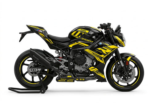 BMW S1000R Yellow Black Racing Decal Kit