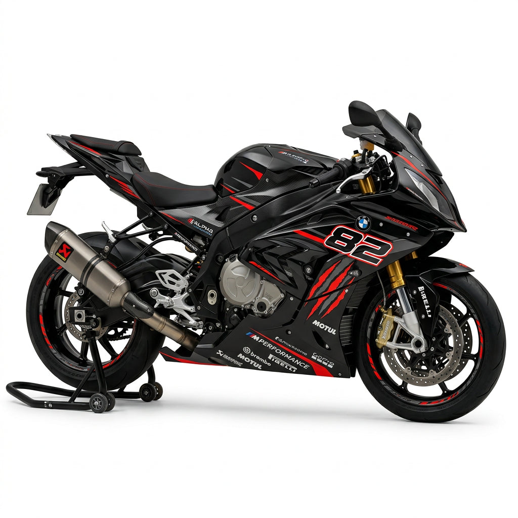 BMW S1000RR Carbon Red Racing Graphics Kit