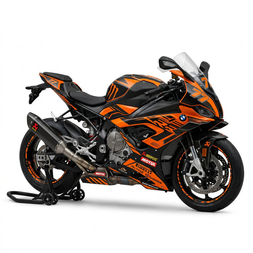 BMW S1000RR Orange Black Graphics Kit