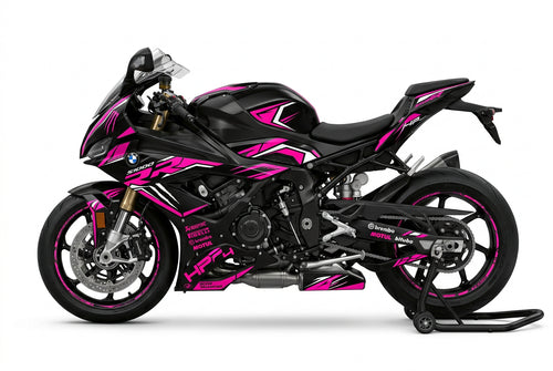 BMW S1000RR Pink Black Racing Decal Kit