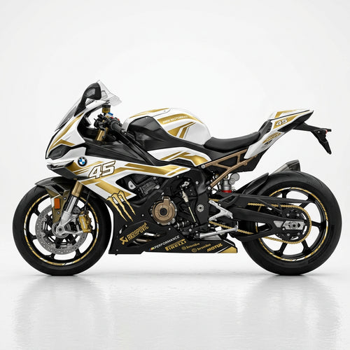 BMW S1000RR White Gold Graphics Kit