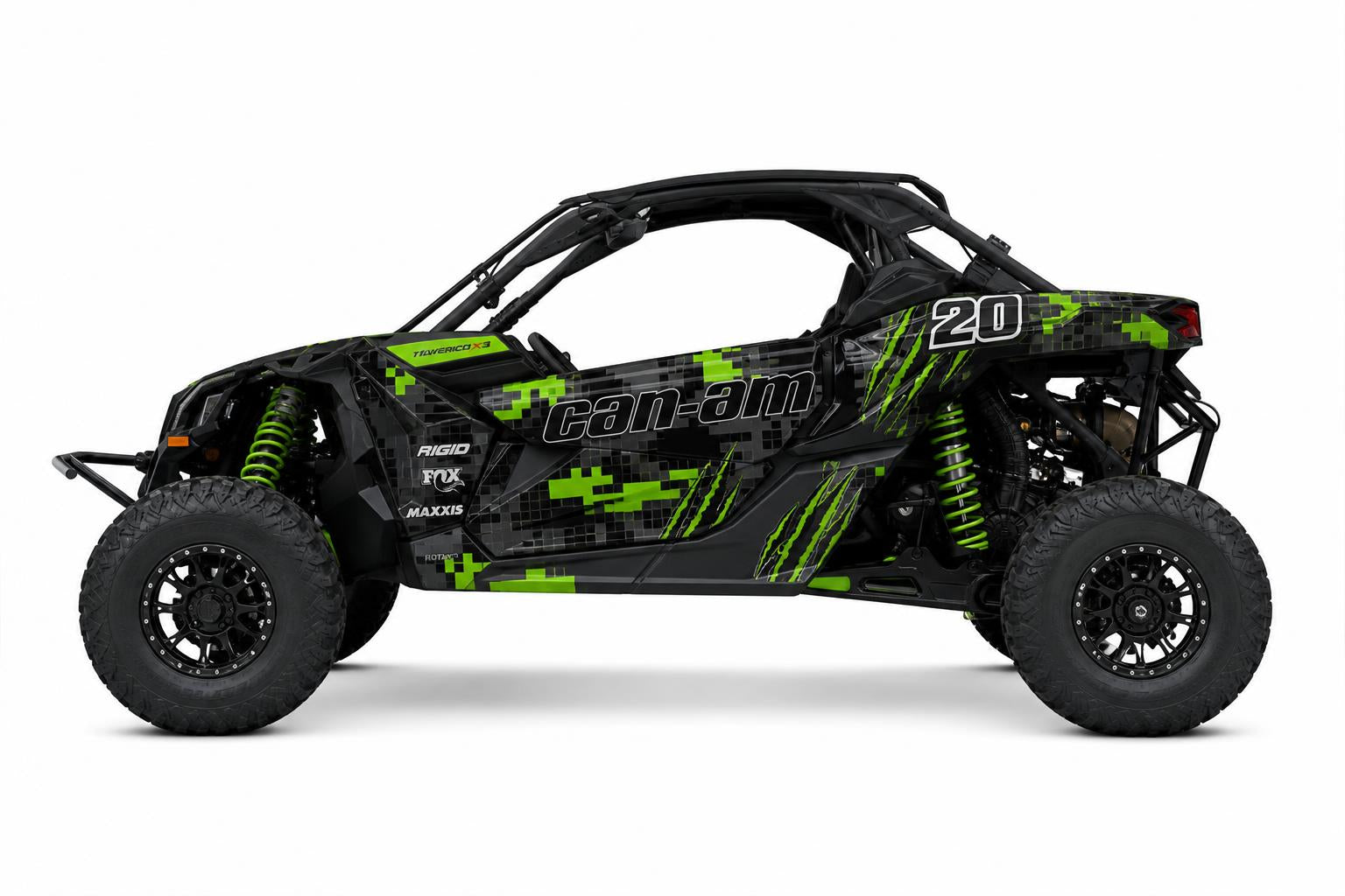 Can-Am Maverick X3 Digital Camo Green wrap kit