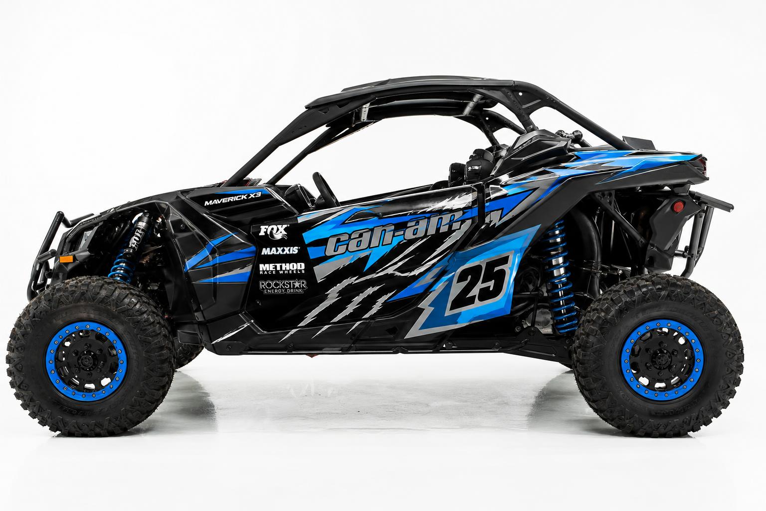 Can-Am Maverick X3 Lightning Blue wrap kit