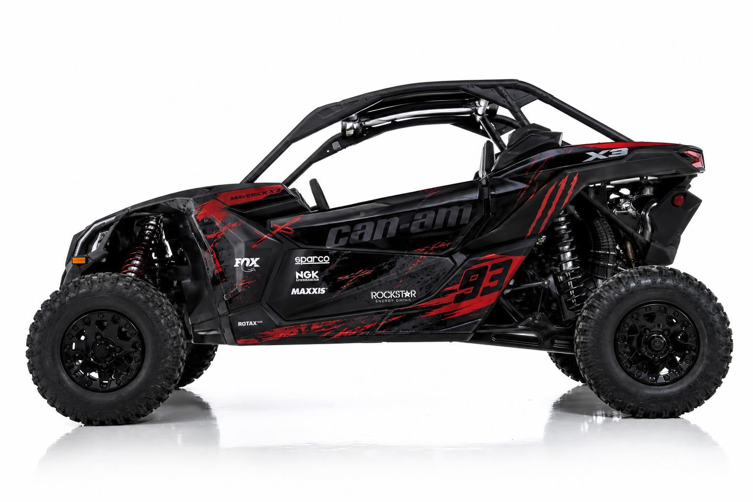 Can-Am Maverick X3 Red/Black Racing Decal Kit